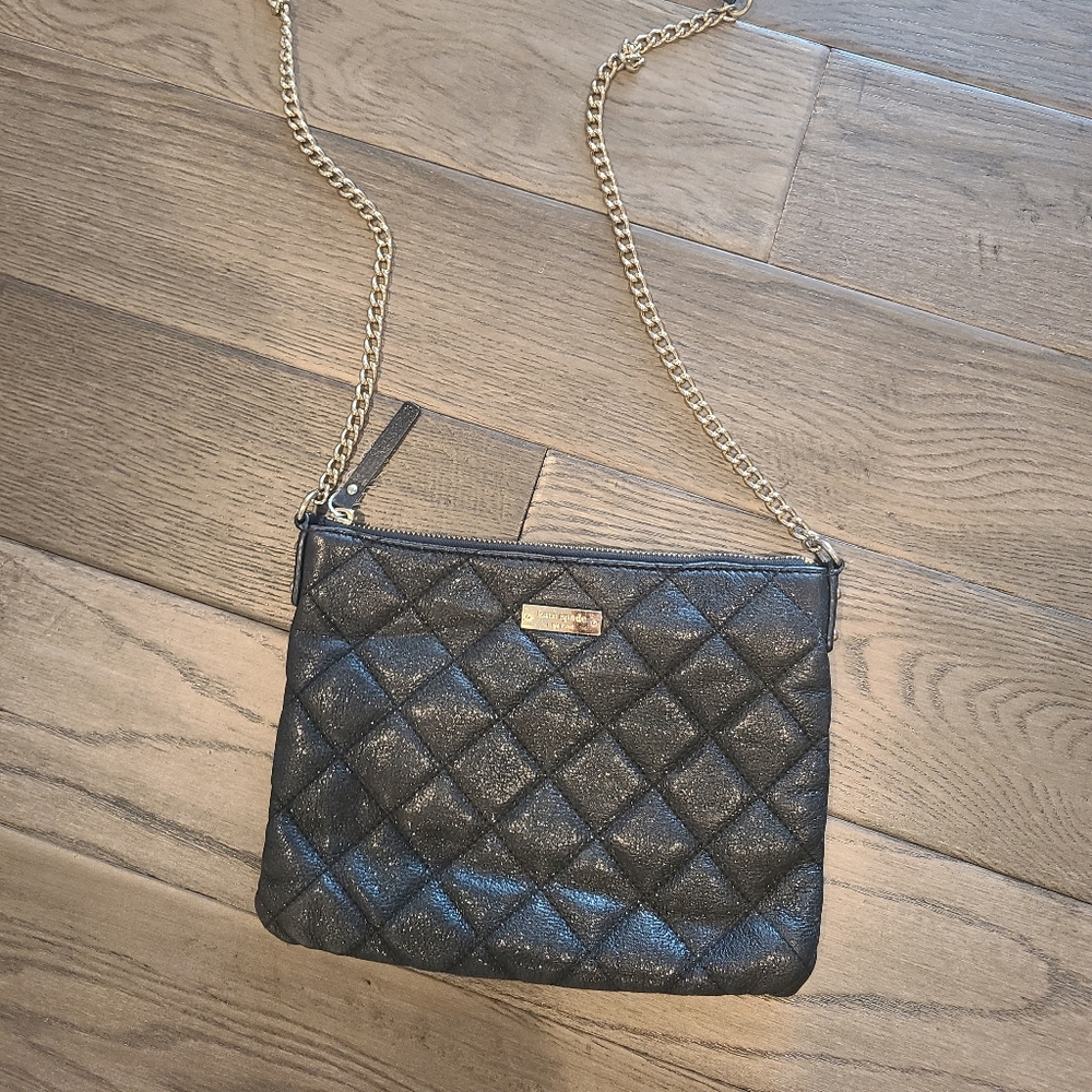 Kate Spade black shimmery crossbody